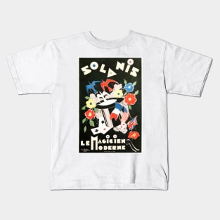 SOLANIS Le Magicien Moderne 1945 Vintage French Theater Magic Performance Kids T-Shirt